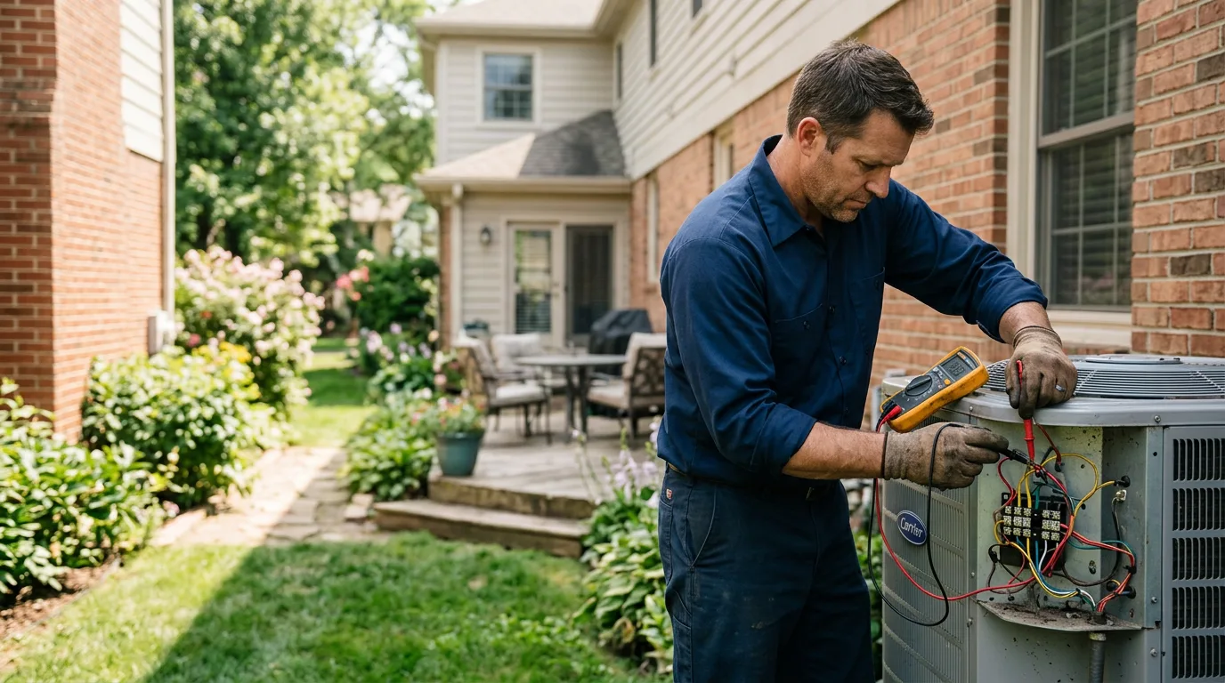 HVAC technician working near Tupelo, MS